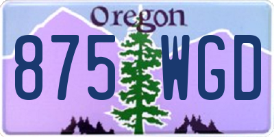 OR license plate 875WGD