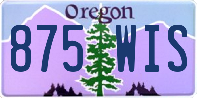 OR license plate 875WIS