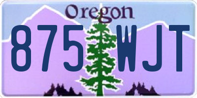 OR license plate 875WJT