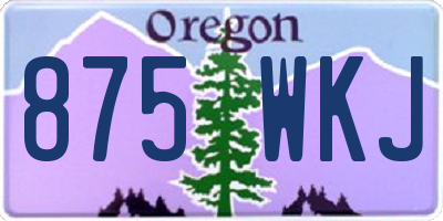 OR license plate 875WKJ
