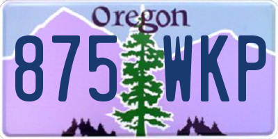 OR license plate 875WKP