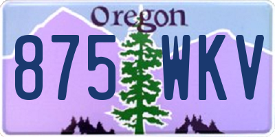 OR license plate 875WKV