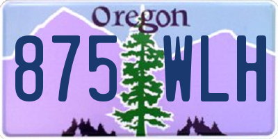 OR license plate 875WLH