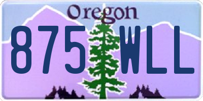 OR license plate 875WLL
