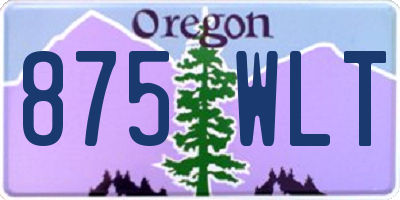 OR license plate 875WLT