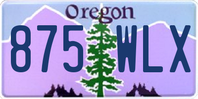 OR license plate 875WLX