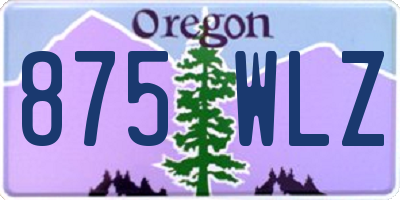 OR license plate 875WLZ
