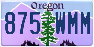 OR license plate 875WMM