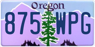 OR license plate 875WPG