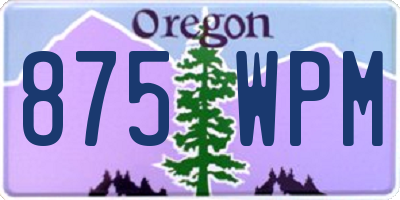 OR license plate 875WPM