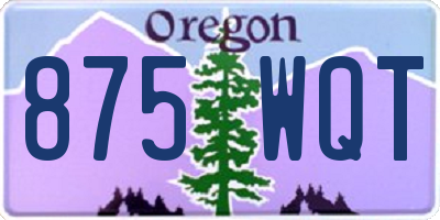 OR license plate 875WQT