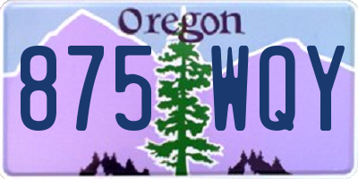 OR license plate 875WQY