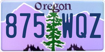 OR license plate 875WQZ
