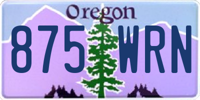 OR license plate 875WRN