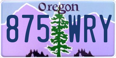 OR license plate 875WRY