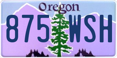 OR license plate 875WSH