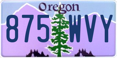 OR license plate 875WVY