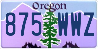 OR license plate 875WWZ