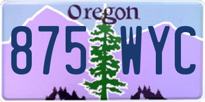 OR license plate 875WYC