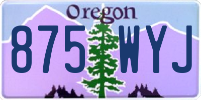 OR license plate 875WYJ