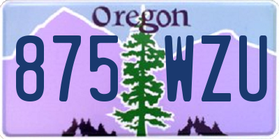 OR license plate 875WZU