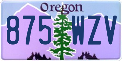 OR license plate 875WZV