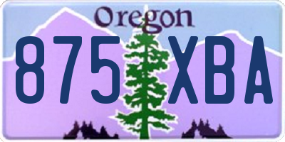 OR license plate 875XBA