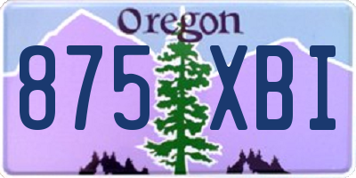 OR license plate 875XBI