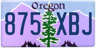 OR license plate 875XBJ
