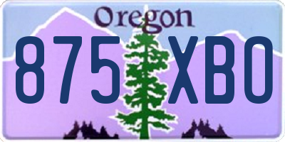 OR license plate 875XBO