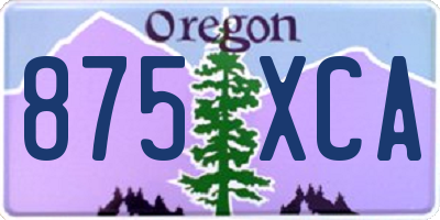 OR license plate 875XCA