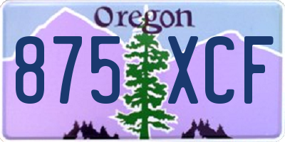OR license plate 875XCF