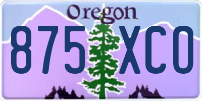 OR license plate 875XCO