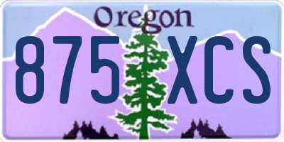 OR license plate 875XCS