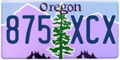 OR license plate 875XCX