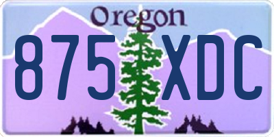 OR license plate 875XDC