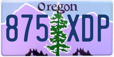 OR license plate 875XDP