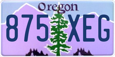 OR license plate 875XEG