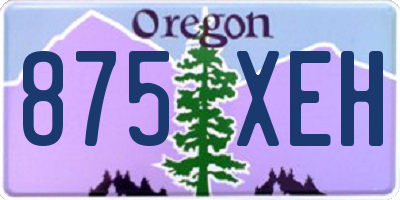 OR license plate 875XEH