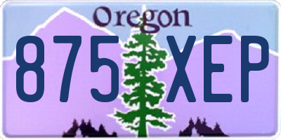 OR license plate 875XEP
