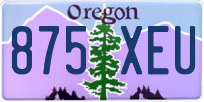 OR license plate 875XEU