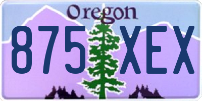 OR license plate 875XEX