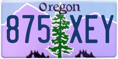 OR license plate 875XEY