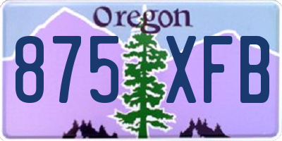 OR license plate 875XFB