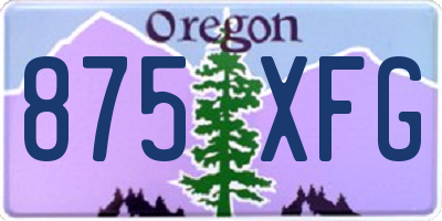 OR license plate 875XFG