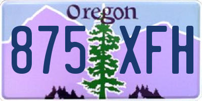 OR license plate 875XFH
