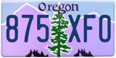 OR license plate 875XFO