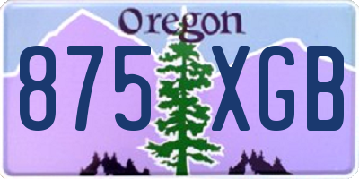 OR license plate 875XGB