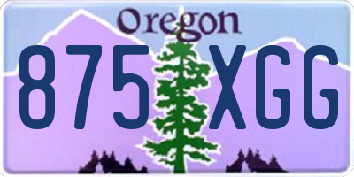 OR license plate 875XGG
