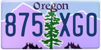 OR license plate 875XGO